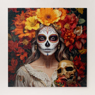 Sugar Skull Lady Puzzle Legpuzzel