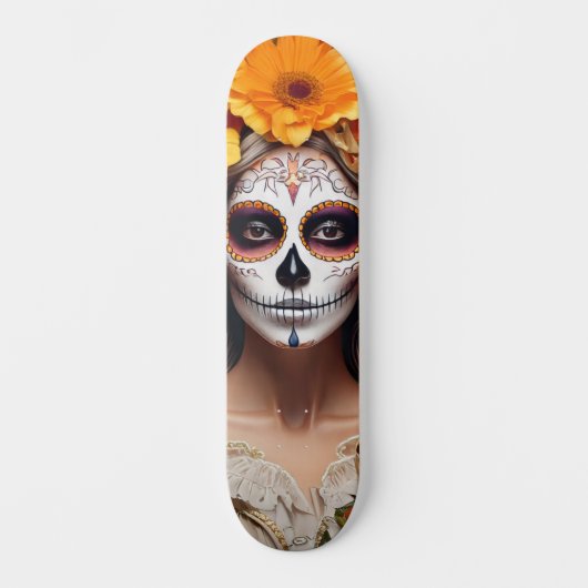 Sugar Skull Lady Skateboard (Voorkant)
