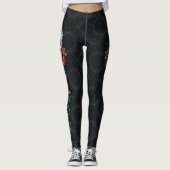 Sugar Skull LEGGINGS Day of the Dead Yoga Pants (Voorkant)