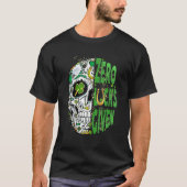 Sugar Skull Leprechaun Hat St Patricks Day of Dead T-shirt (Voorkant)