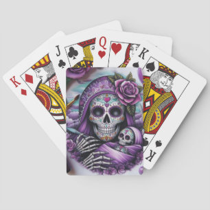 Sugar Skull Mama and Her Baby Pokerkaarten