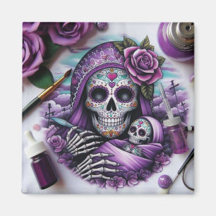 Sugar Skull Mama en Baby Magneet