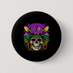 Sugar Skull Mardi Gras Kostuum Mannen Vrouwen Kind Ronde Button 5,7 Cm