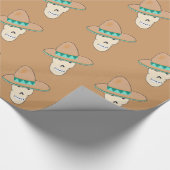 Sugar Skull met Sombrero Wrapping Paper Cadeaupapier (Hoek)