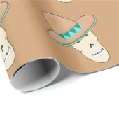Sugar Skull met Sombrero Wrapping Paper Cadeaupapier (Rol Hoek)