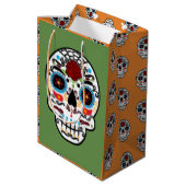 Sugar Skull Mexicaans Spaans Skeleton Party Medium Cadeauzakje (Achterkant Gekanteld)