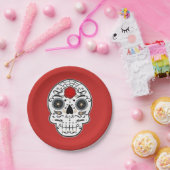 Sugar Skull Mexicaans Spaans Skeleton Party Papieren Bordje (Feest)