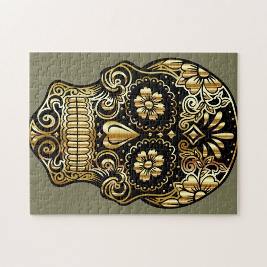 Sugar Skull Mexicaanse dag van de dode culturele k Legpuzzel (Horizontaal)