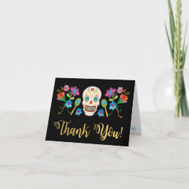Sugar Skull Mexicaanse Fiesta dank je briefkaarten