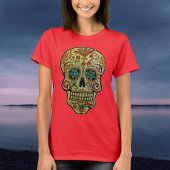 Sugar Skull Mexicaanse kunststijl T-shirt