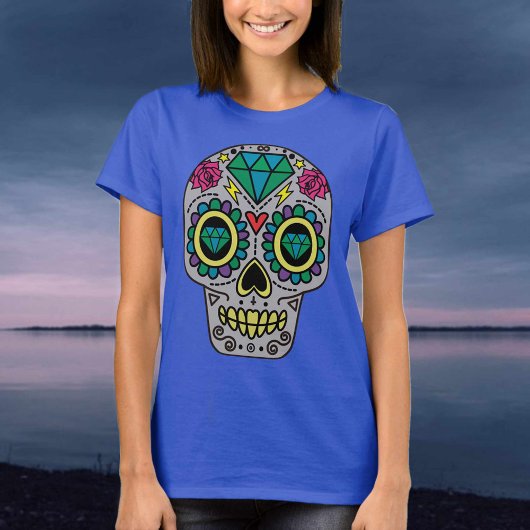 Sugar Skull Mexicaanse kunststijl T-shirt