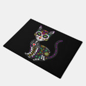 Sugar Skull Mexican Cat Halloween Day Of The Dead Deurmat (Schuin)