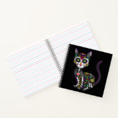 Sugar Skull Mexican Cat Halloween Day Of The Dead Notitieboek (Binnen)
