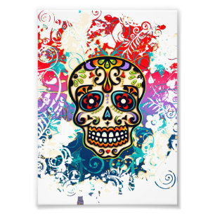 Sugar Skull, Mexico, Dias de los Muertos Foto Afdruk