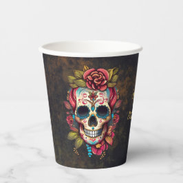 Sugar Skull Milstone Verjaardag Papieren Bekers