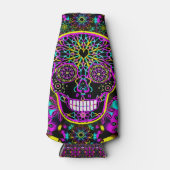 Sugar Skull Neon Pink Flesjeskoeler (Voorkant)