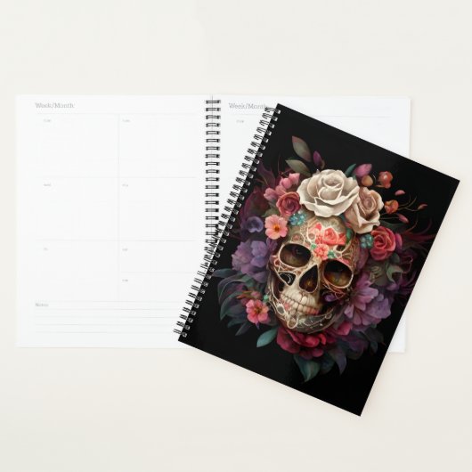 Sugar Skull Notitieboek, Skull Journal, Planner (Display)