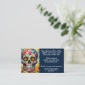 Sugar Skull Oddities Unieke Verkoop Winkel Verkoop Visitekaartje (Staand voorkant)