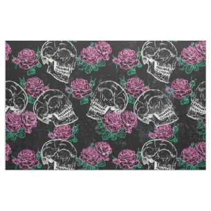 Sugar Skull Ombre Rozen Funky Pastel Grunge Glam Stof