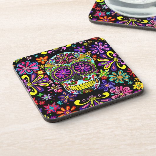 Sugar Skull-Onderzetters Bier Onderzetter (Linkerzijde)