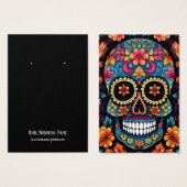 Sugar Skull Oorbel Display Kaart (Voorkant /achterkant)