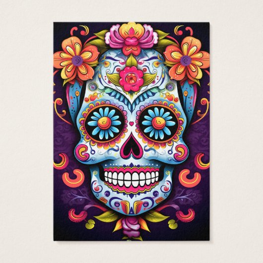 Sugar Skull Oorbel Display Kaart (Achterkant)