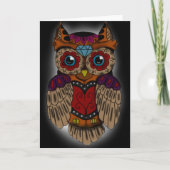 Sugar Skull Owl-Wenskaart Kaart (Voorkant)