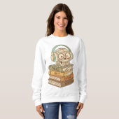 Sugar Skull Passionate About Reading Trui (Voorkant volledig)