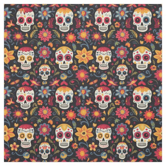 Sugar Skull Pattern-Day van de dode stof door de (Swatch)