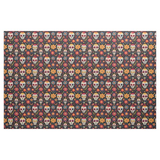 Sugar Skull Pattern-Day van de dode stof door de (Fat Quarter)