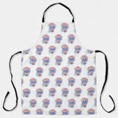 Sugar Skull Pattern Kleurrijke Waterverf Kunst Fam Schort (Voorkant)