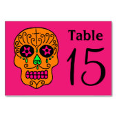 Sugar Skull Place Setting Table Card Kaart (Achterkant)