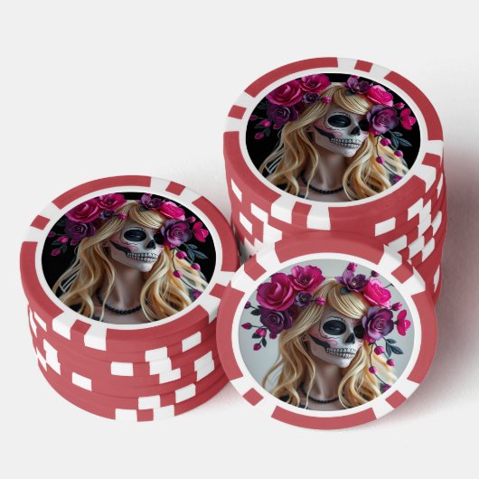 Sugar-skull poker chips (Opstapeling)