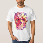 SUGAR SKULL PSYCHEDELIC AFDRUKKING T-SHIRT (Voorkant)