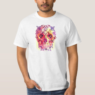 SUGAR SKULL PSYCHEDELIC AFDRUKKING T-SHIRT