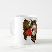 Sugar Skull Red Owl Koffiemok (Voorkant links)