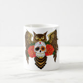 Sugar Skull Red Owl Koffiemok (Center)