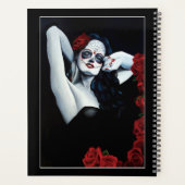Sugar Skull Red Roses Zwart Planner (Achterkant)