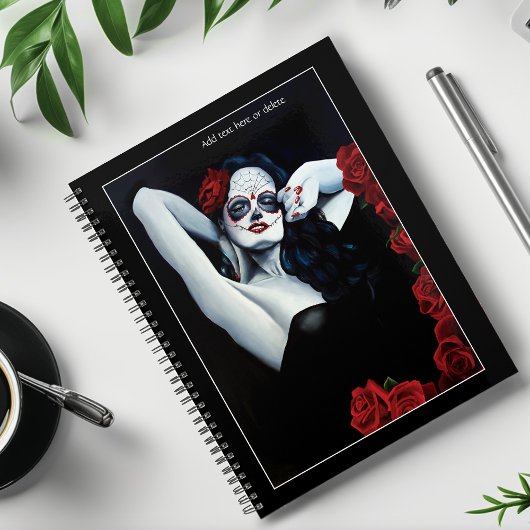 Sugar Skull Red Roses Zwart Planner