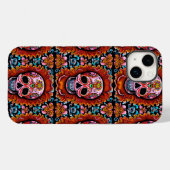 Sugar Skull Retro Dag van de Doden Case-Mate iPhone Case (Achterkant (horizontaal))