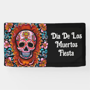 Sugar Skull Retro Dag van de Doden Spandoek