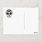 Sugar skull rode versie briefkaart (Achterkant)
