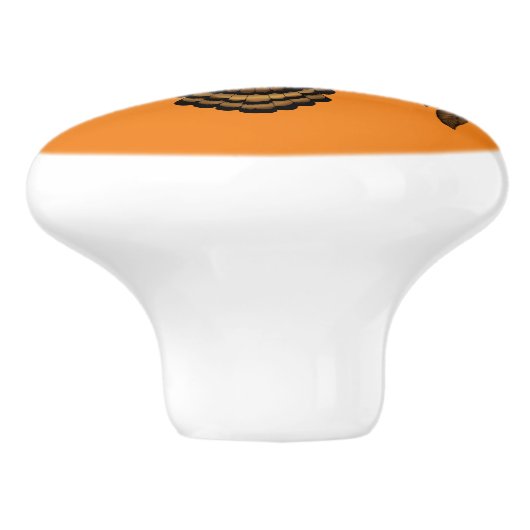 Sugar Skull Rozen Uil Keramische Knop (Zijkant)