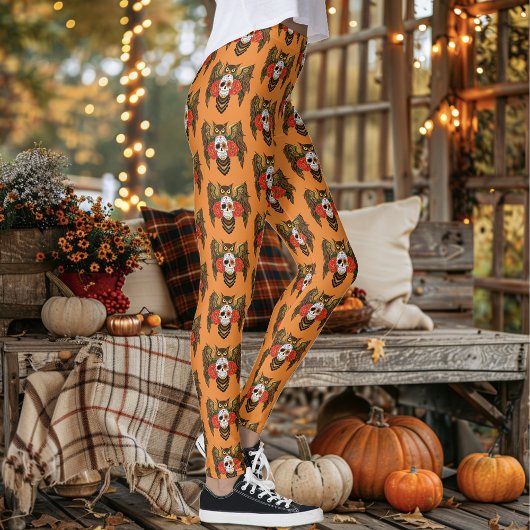 Sugar Skull Rozen Uil Leggings