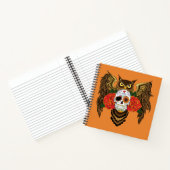 Sugar Skull Rozen Uil Notitieboek (Binnen)