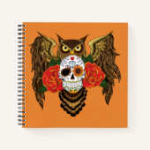 Sugar Skull Rozen Uil Notitieboek (Voorkant)
