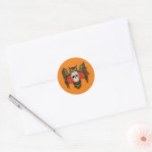 Sugar Skull Rozen Uil Ronde Sticker (Envelop)