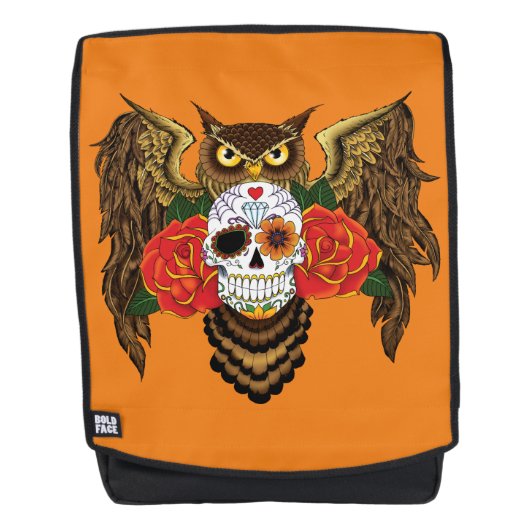 Sugar Skull Rozen Uil Rugtassen (Voorkant)