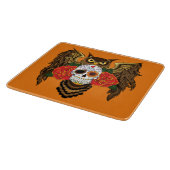 Sugar Skull Rozen Uil Snijplank (Hoek)