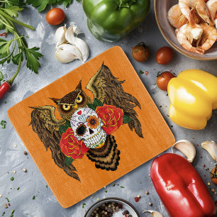 Sugar Skull Rozen Uil Snijplank